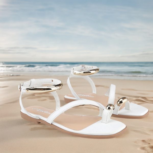 comfortable non slip flat sandals women square toe summer shoes for beach, pool, outdoor walking