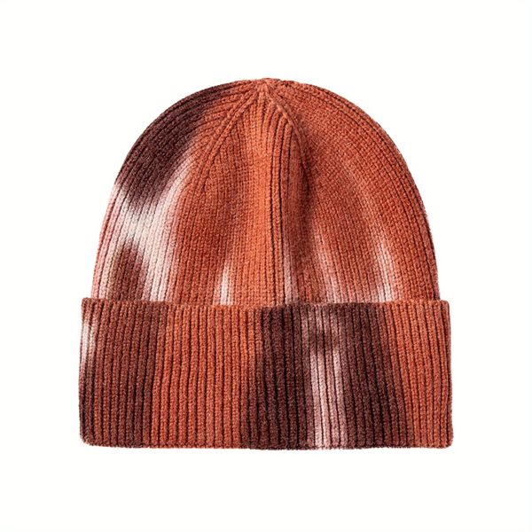 1pc vibrant teal tie dye knit beanie hat for men & women warm winter skull cap with ear flaps, soft cotton blend, hand washable, outdoor headwear, cold weather gear|tiedye beanie|stretchy knit cap