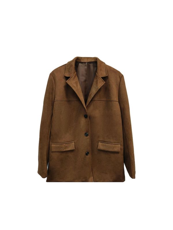 women's black suede blazer jacket formal & everyday chic coat, machine washable all season outerwear for office, parties, casual outfits elegant women's clothing, party outfit, tailored fit, polished finish, stylish coat, working women