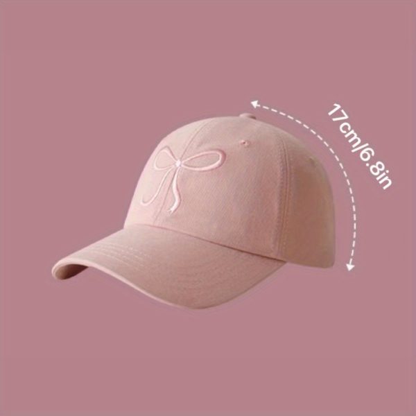 2pcsu002f set funky baseball cap lightweight polyester adjustable baseball cap cute bowknot dad hat with soft top available in black, grey, apricot, and pink for casual wear