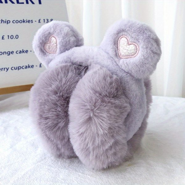 foldable bear ear muffs women's new winter warm and antifreeze ear warm