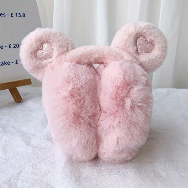 foldable bear ear muffs women's new winter warm and antifreeze ear warm