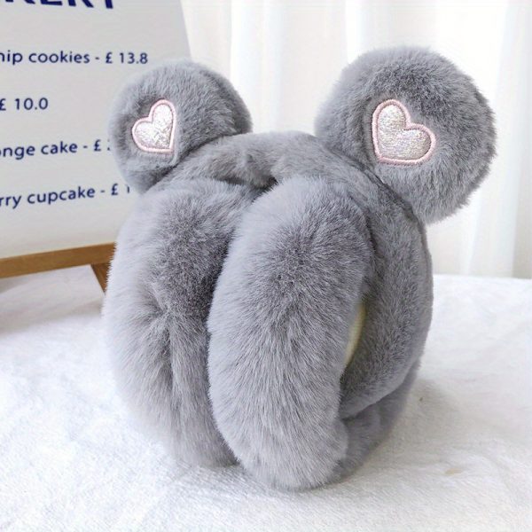 foldable bear ear muffs women's new winter warm and antifreeze ear warm