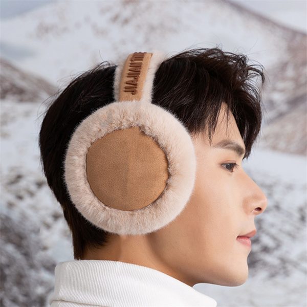 1pc winter warmth unisex ear muffs polyester knit stretch fit, hand washable, cozy soft letter pattern outdoor ear warmers