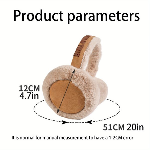 1pc winter warmth unisex ear muffs polyester knit stretch fit, hand washable, cozy soft letter pattern outdoor ear warmers