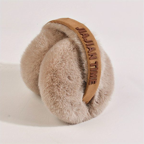 1pc winter warmth unisex ear muffs polyester knit stretch fit, hand washable, cozy soft letter pattern outdoor ear warmers