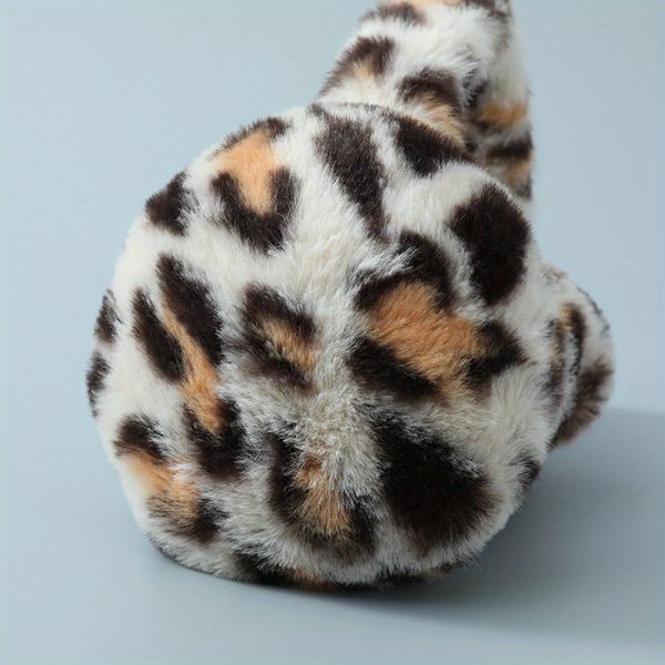 1pc cute animal earmuffs for women, faux fur cat ear muffs foldable winter warm plush ear covers ear warmers headband outdoor windproof cold weather headwear for ski cycling camping running