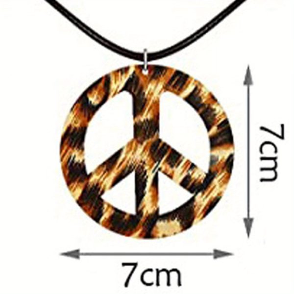4pcs leopard peace talisman sets earrings necklace headgear glasses set masquerade rave party decorations