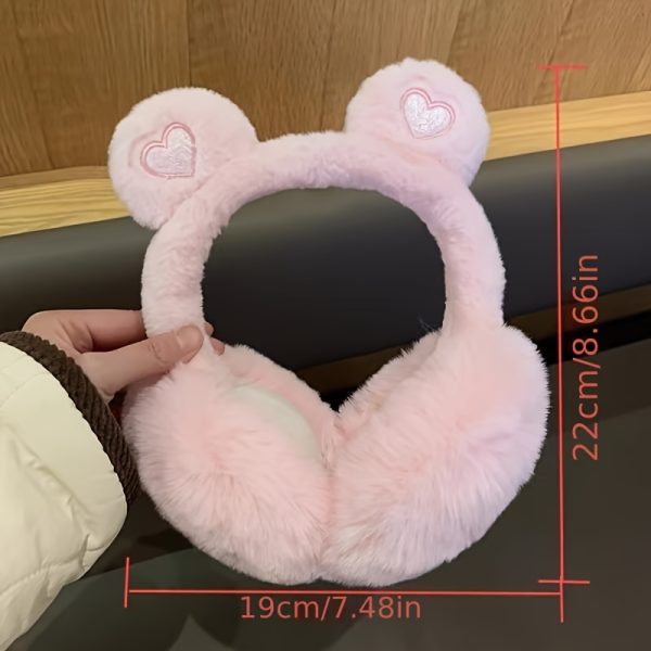 foldable bear ear muffs women's new winter warm and antifreeze ear warm