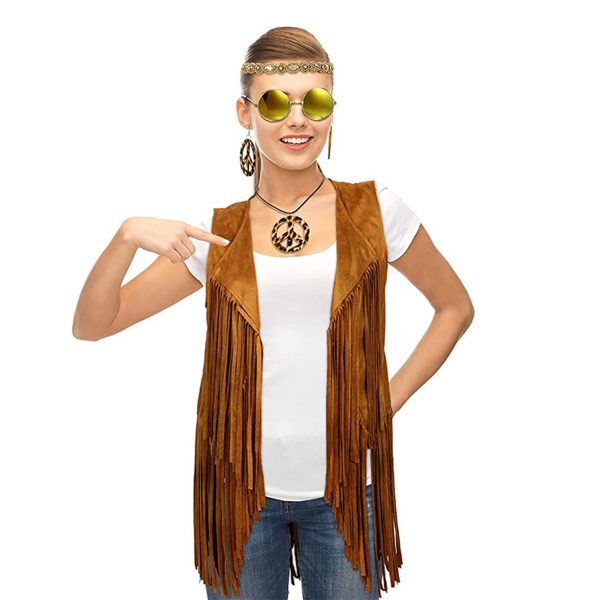 4pcs leopard peace talisman sets earrings necklace headgear glasses set masquerade rave party decorations