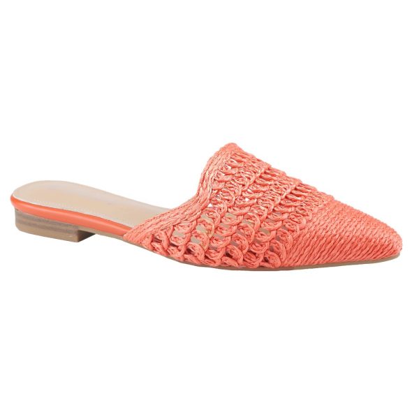 2025 women's spring summer pointed toe mules woven cut out sandal slippers elegant slingback slides for casual & comfort