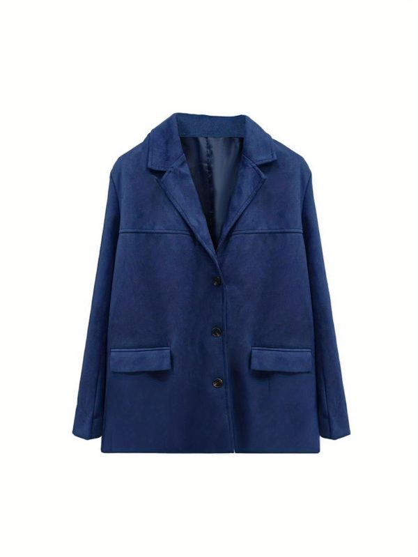 women's black suede blazer jacket formal & everyday chic coat, machine washable all season outerwear for office, parties, casual outfits elegant women's clothing, party outfit, tailored fit, polished finish, stylish coat, working women