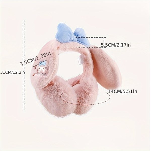1pc sanrio cartoon thick earmuffs, cute, soft, comfortable, warm, windproof and cold, suitable for autumn and winter, business travel