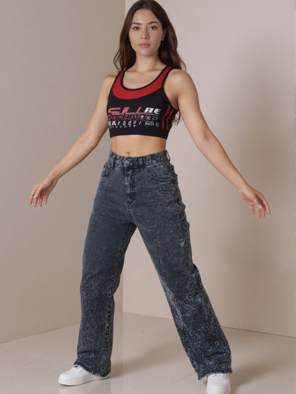 women's high waist wide leg embroidered jeans elastic, fashionable, elegant retro denim, perfect for casual wearing, commuting, and all seasons