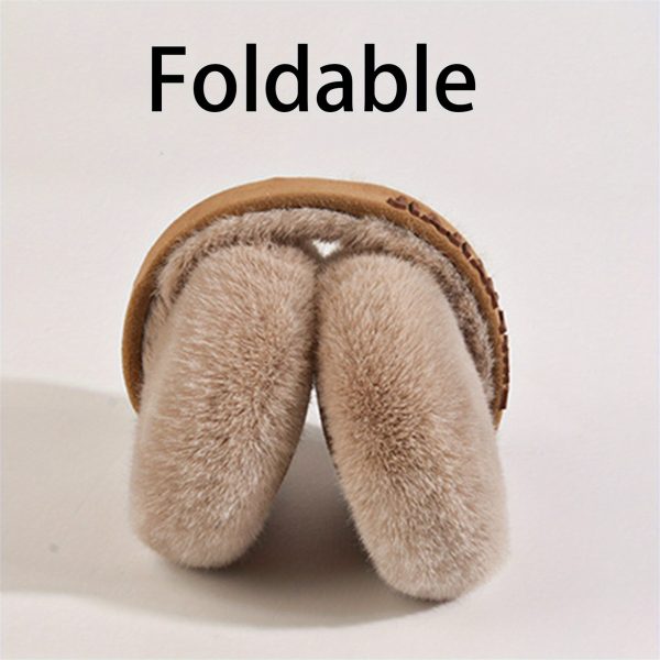 1pc winter warmth unisex ear muffs polyester knit stretch fit, hand washable, cozy soft letter pattern outdoor ear warmers