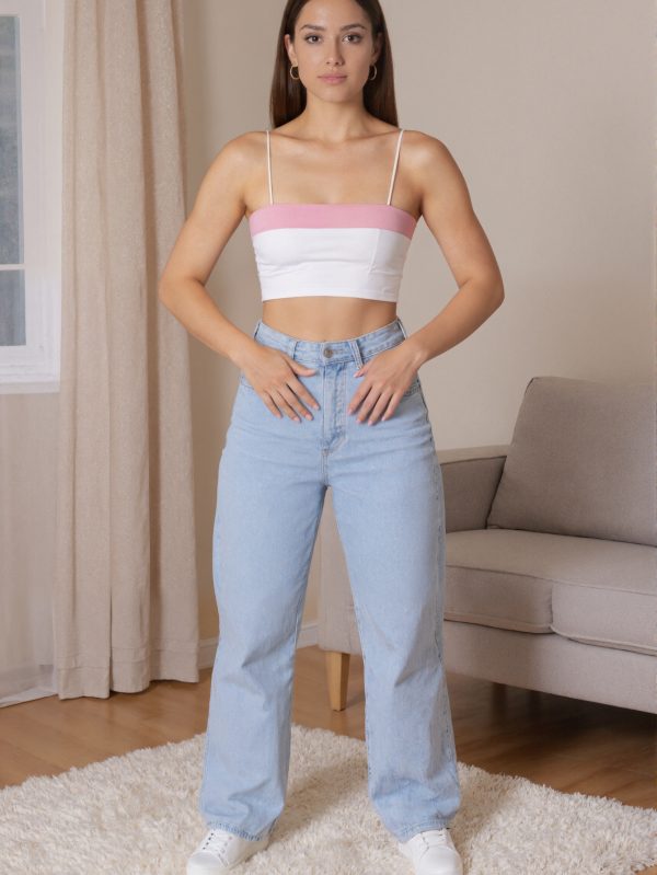 women's high waist wide leg embroidered jeans elastic, fashionable, elegant retro denim, perfect for casual wearing, commuting, and all seasons