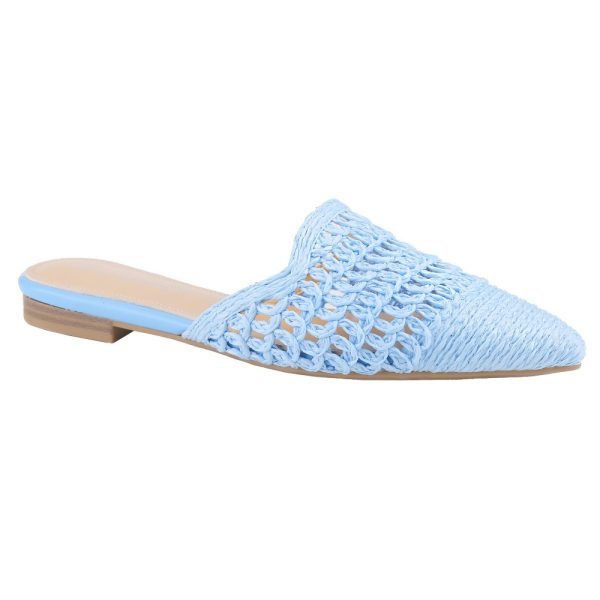 2025 women's spring summer pointed toe mules woven cut out sandal slippers elegant slingback slides for casual & comfort