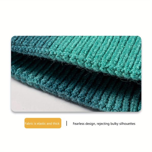 1pc vibrant teal tie dye knit beanie hat for men & women warm winter skull cap with ear flaps, soft cotton blend, hand washable, outdoor headwear, cold weather gear|tiedye beanie|stretchy knit cap